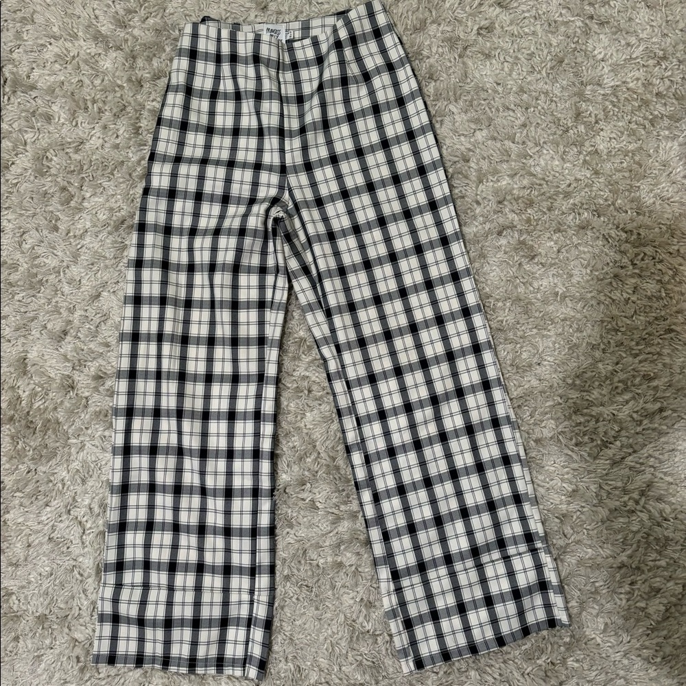 Euros pants black/white plaid